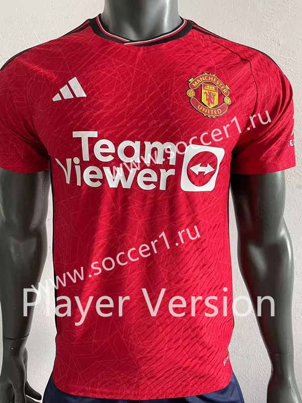 Player Version 2023 2024 Correct Version Manchester United Home Red