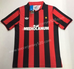 1991-1992 AC Milan Red&Black Stripe Retro Version Thailand Soccer Jersey AAA-912