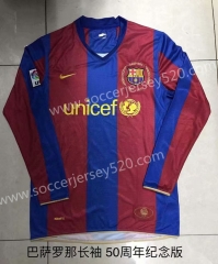 2007 Barcelona Red&Blue Thailand LS Soccer Jersey AAA-510