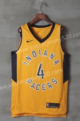 Indiana Pacers #4 Yellow NBA Jersey