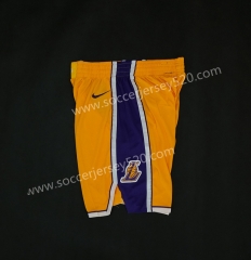Los Angeles lakers Yellow NBA Shorts