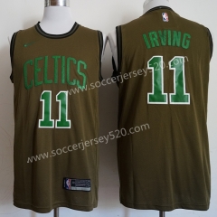 Boston Celtics #11 Army Green NBA Jersey