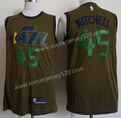Utah Jazz #45 Army Green NBA Jersey