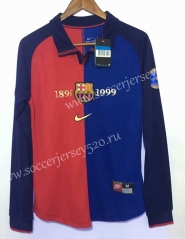 1899-1999 Barcelona Home Red&Blue Retro Version Thailand LS Soccer Jersey AAA-811