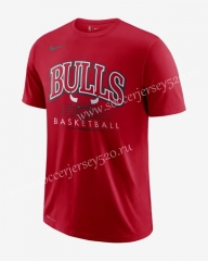 Chicago Bulls NBA Red Cotton T Jersey-CS