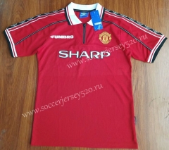 1998 Manchester United Home Red Retro VersionThailand Soccer Jersey AAA-912