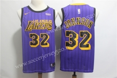 Los Angeles lakers #32 Purple NBA Jersey