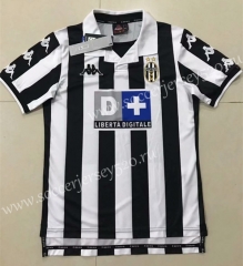 Retro Version 1999-2000 Juventus Home Black&White Thailand Soccer Jersey AAA-510