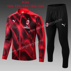 2019-2020 AC Milan Red&Black Kids/Youth Soccer Jacket Uniform-815