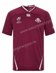 2019 World Cup Georgia Dark Red Thailand Rugby Shirt