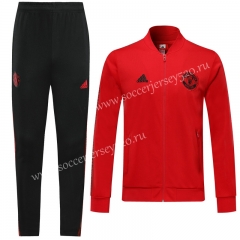 2019-2020 Manchester United Red (Ribbon) Thailand Soccer Jacket Uniform-LH