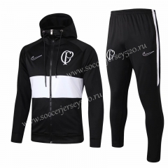 2019-2020 Corinthians Black Thailand Soccer Jacket Uniform With Hat-815