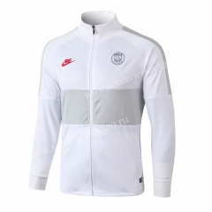 2019-2020 Paris SG White High Collar Thailand Soccer Jacket-815