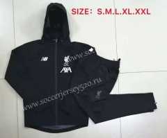 2019-2020 Liverpool Black Trench Coats Uniform With Hat-815