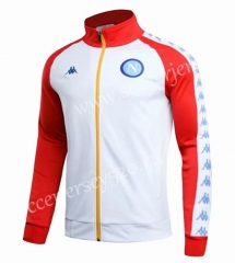 2019-2020 Napoli White High Collar Soccer Jacket-SL