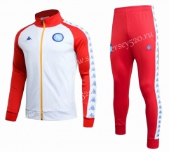 2019-2020 Napoli White High Collar Soccer Jacket Uniform-SL