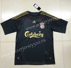 Retro Version 2009-2010 Liverpool Away Black Thailand Soccer Jersey AAA-510
