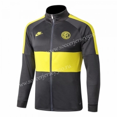 2019-2020 Inter Milan High Collar Dark Gray Thailand Jacket-815