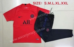2019-2020 Paris SG Red Short-sleeved Thailand Soccer Tracksuit-815