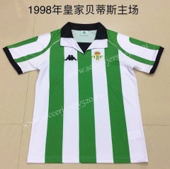 Retro Version 1998 Real Betis Home White&Green Thailand Soccer Jersey AAA-DG