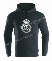 2019-2020 Real Madrid Black Thailand Soccer Tracksuit With Hat-CS