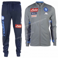 2019-2020 Napoli Gray Soccer Jacket Uniform-LH