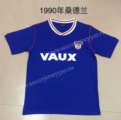 Retro Version 1990 Sunderland AFC Blue Thailand Soccer Jersey AAA-AY