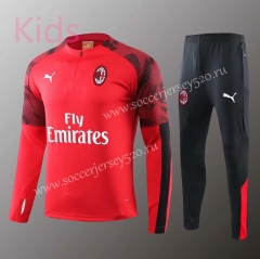 2019-2020 AC Milan Red Kids/Youth Soccer Tracksuit -418