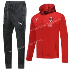 2019-2020 AC Milan Red Thailand Soccer Jacket Uniform With Hat-LH