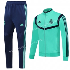 2019-2020 Real Madrid Green Thailand Training Soccer Jacket Uniform-LH