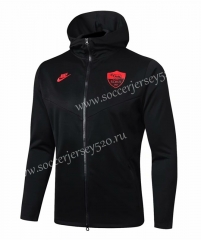 2019-2020 Roma Black Thailand Soccer Jacket With Hat-815