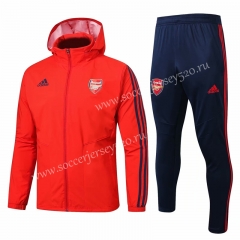 2019-2020 Arsenal Red Trench Coats Uniform With Hat-815
