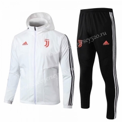 2019-2020 Juventus White Trench Coats Uniform With Hat-815