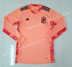 2020 European Cup Spain Goalkeeper Pink Thailand Soccer Jersey AAA-510