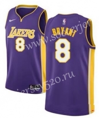 Los Angeles lakers #8 Purple V Collar NBA Jersey