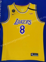 Commemorative Edition Los Angeles Lakers Yellow #8 NBA Jersey