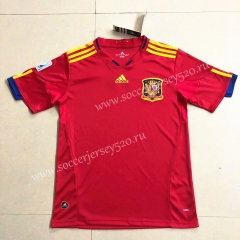 Retro Version 2010 Spain Home Red Thailand Soccer Jersey AAA