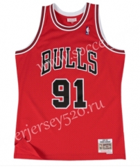 Mitchell&Ness Chicago Bulls Red #91 NBA Jersey