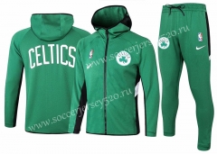 2020-2021 Boston Celtics Green Jacket Uniform With Hat-815