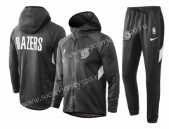 2020-2021 Portland Trail Blazers Gray Jacket Uniform With Hat-815