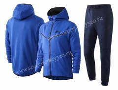 2020-2021 Nike Camouflage Blue Thailand Soccer Jacket Uniform With Hat-815