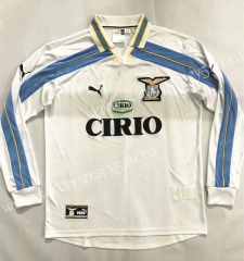 Retro Version 2000-2001 Lazio Away White LS Thailand Soccer Jersey AAA-905