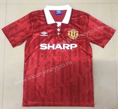 Retro Version 1994 Manchester United Home Red Thailand Soccer Jersey AAA-908