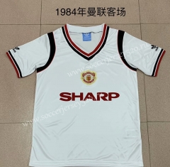 Retro Version 1984 Manchester United Away White Thailand Soccer Jersey AAA-AY