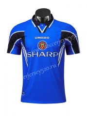 Retro Version 96-98 Manchester United Away Blue Thailand Soccer Jersey AAA-710
