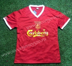 Retro Version 2000-2001 Liverpool Home Red Thailand Soccer Jersey AAA-503