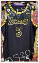 Snakeskin Version Los Angeles Lakers Black #3 NBA Jersey