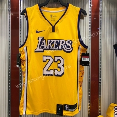 City Version Los Angeles Lakers Yellow #23 NBA Jersey-311