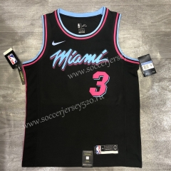 Miami Heat Black #3 NBA Jersey-311