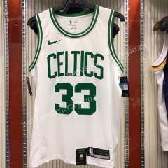 Retro Version Boston Celtics White #33 NBA Jersey-311